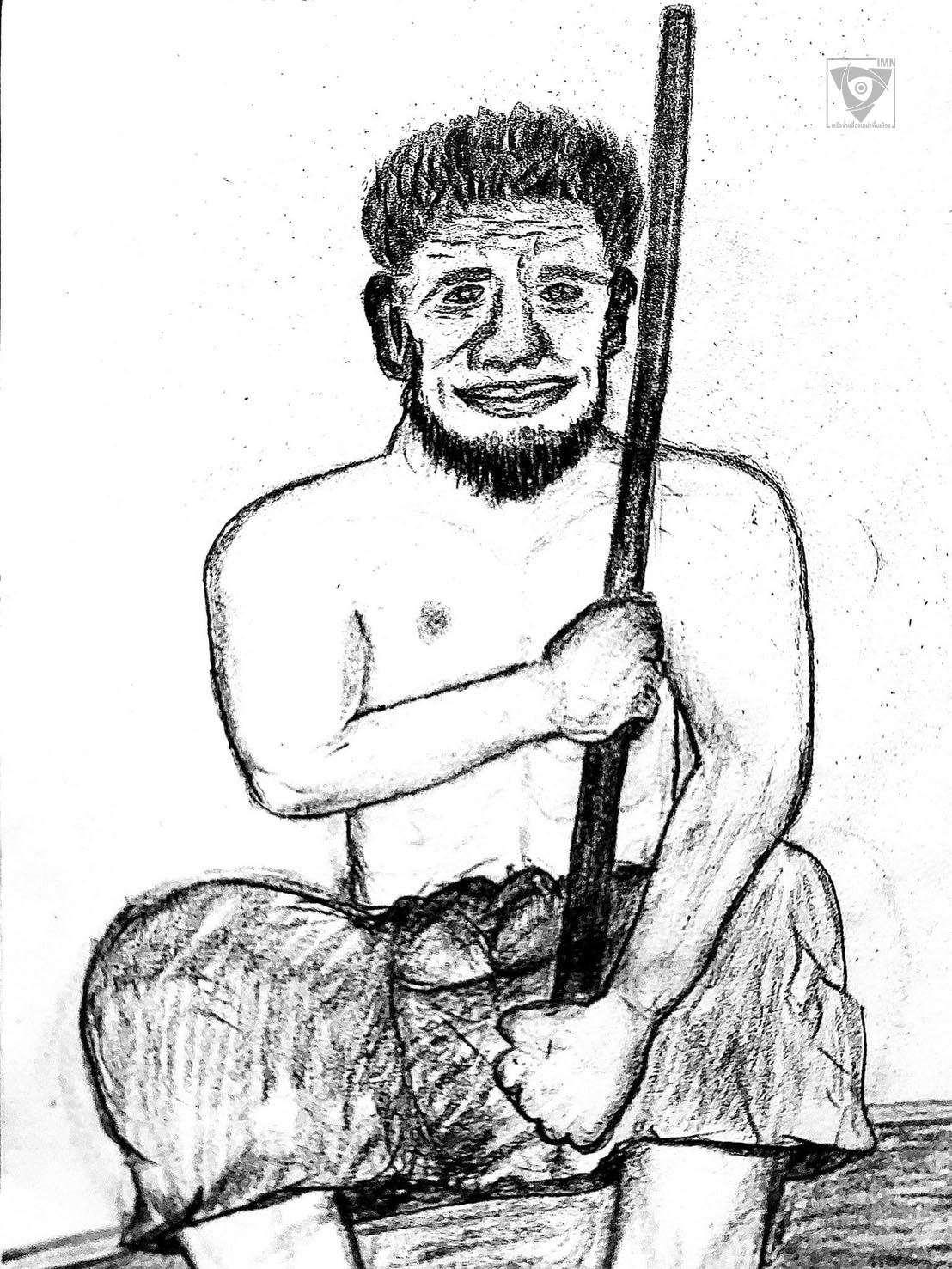 ภาพวาดจำลอง “บ๊าบสามพัน” หรือ พ่อตาสามพัน